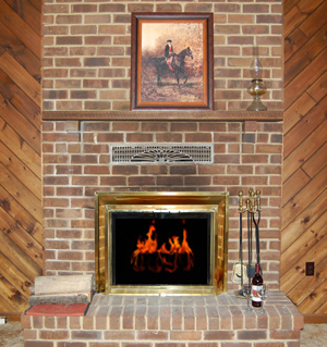 Fireplace: berkley springs cabins Rental
